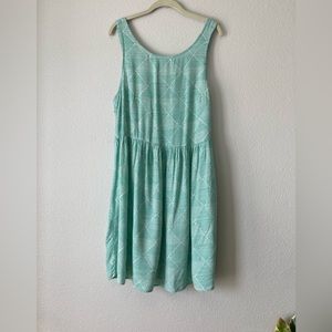 Roxy white and green bib dress